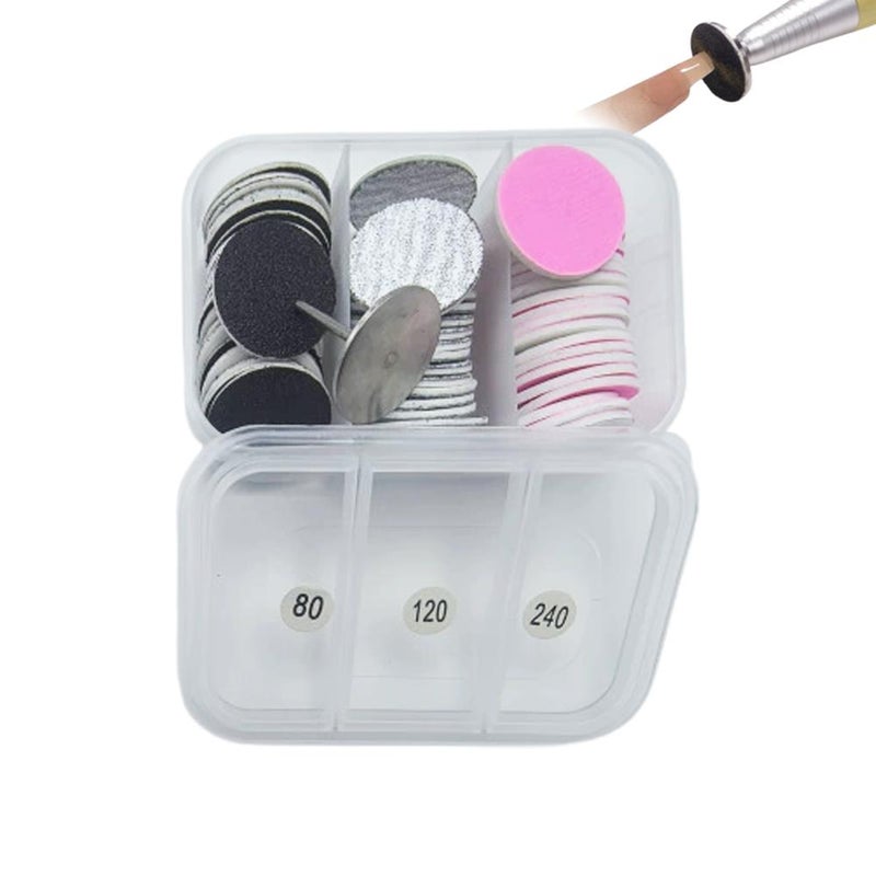 25mm Colored Nail Polishing Sanders, 3 Colors, 60-Piece Set, Replaceable Sanders